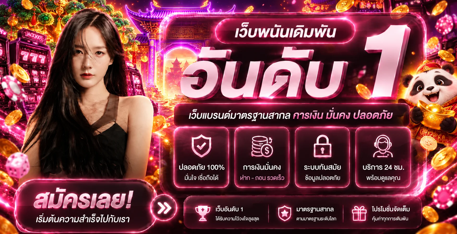 Miami168 สล็อตออนไลน์พร้อมตัวละครแพนด้าและระบบพรีเมียม